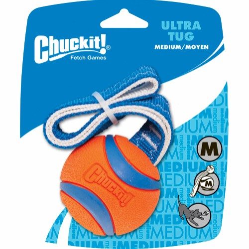 Chuckit! Ultra ball med solid reim-håndtak - Medium