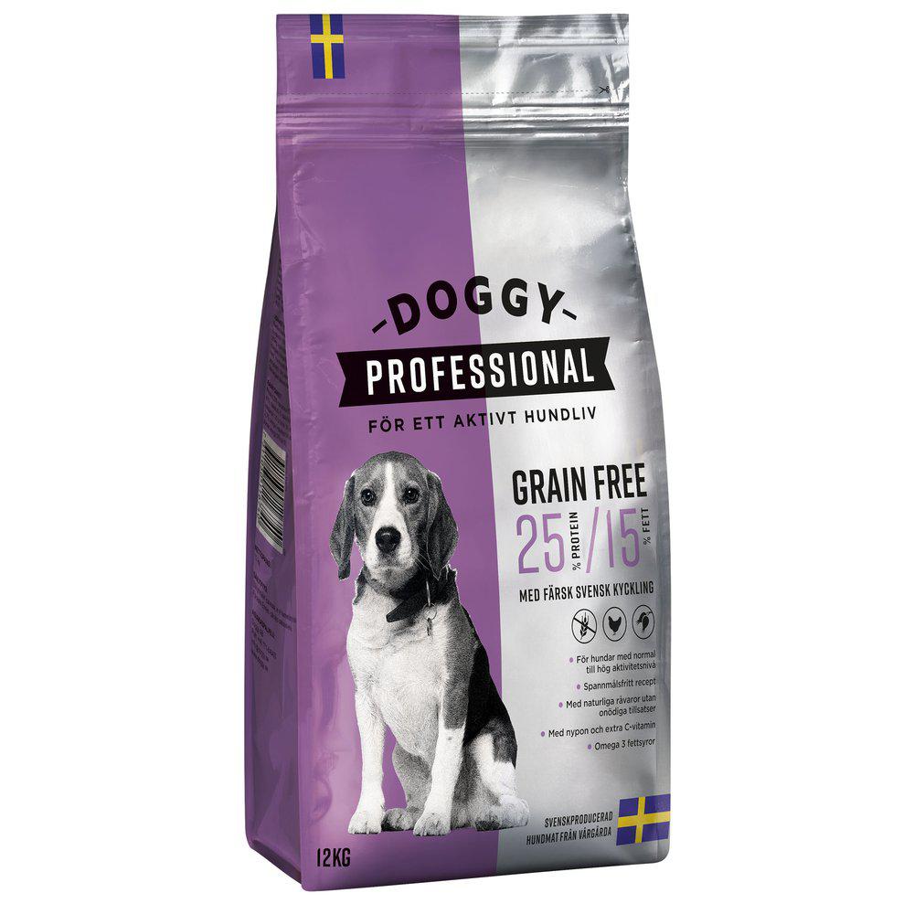 Doggy Professional Grain Free Hundefôr (2 størrelser) - 3,75 kg