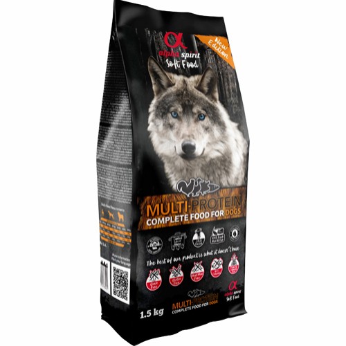 Alpha Spirit Semi-Moist Multiprotein Komplettfôr-Godbiter - 1,5 kg