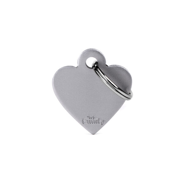 Myfamily Basic Hjerte ID tag aluminium