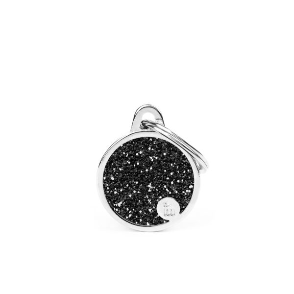 Myfamily Shine Circle Glitter ID tag