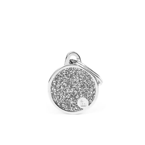 Myfamily Shine Circle Glitter ID tag