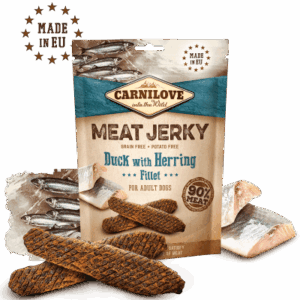 Carnilove Meat Jerky Hundesnacks Tørkede Fileter Kalkun, And & Sild